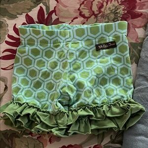 Michele Green Patterned Kids Shorts